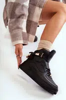 FB2 Dámské teplé vysoké sportovní boty černé Lexa