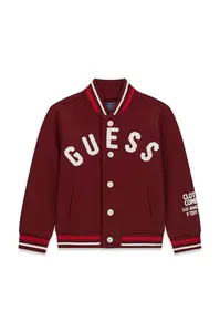 Guess mikina na zips detská s bavlnou