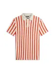 TOMMY HILFIGER Tričko  tmavooranžová / šedobiela