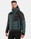 Pánská péřová bunda kilpi guss-m tmavě zelená 3xl