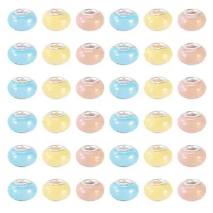150Pcs Opaque Resin European Beads