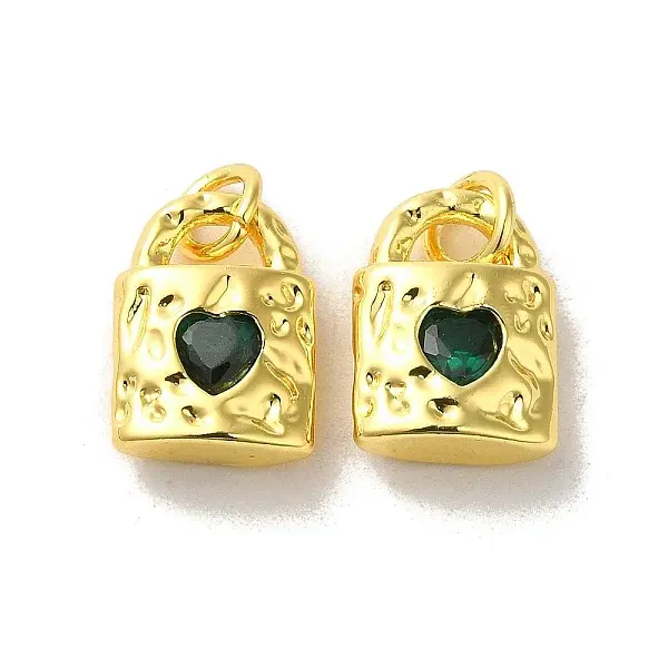 Brass Micro Pave Cubic Zirconia Pendants