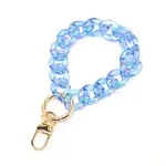 Transparent Resin Curb Chain Bag Strap