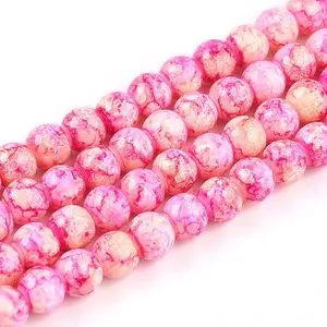 Baking Paint Glass Beads Strands