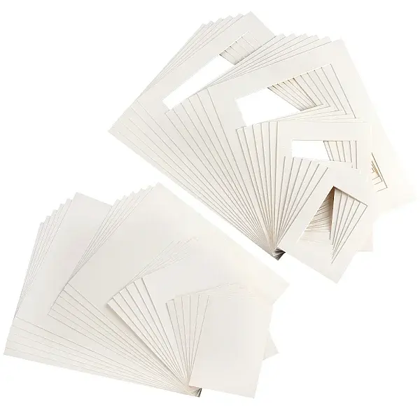 48Pcs 8 Styles Rectangle Paper Picture Frame Accessories
