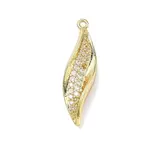 Brass Micro Pave Cubic Zirconia Pendants