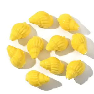 10Pcs Handmade Printed Porcelain Beads