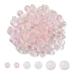 150Pcs 3 Styles Frosted Spray Painted Glass Beads Strands