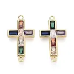 Brass Pave Colorful Cubic Zirconia Links