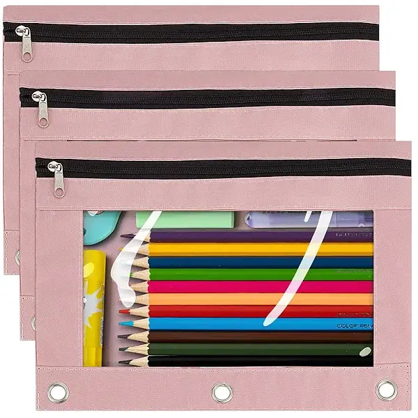 Oxford Cloth with Alloy Pen Cases for 3-Ring Binder