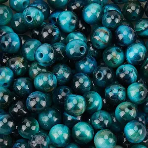 120Pcs Natural Tiger Eye Beads