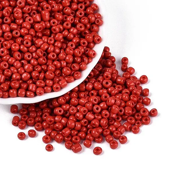 6/0 Baking Paint Glass Round Seed Beads