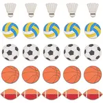 25Pcs 5 Styles Sport Enamel Broochs
