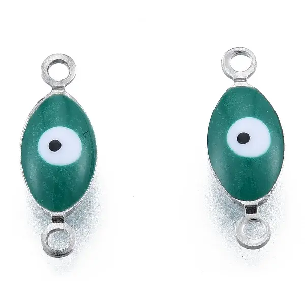 304 Stainless Steel Enamel Connector Charms