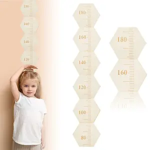 Hexagon Wood Measuring Growth Chart Rulers