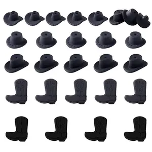 26Pcs 5 Styles Silicone Focal Beads