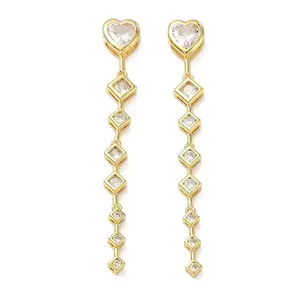 Brass Micro Pave Cubic Zirconia Big Pendants