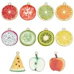 22Pcs 11 Styles Zince Alloy Enamel Pendants