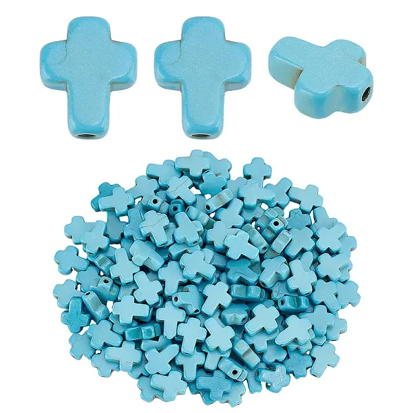 150Pcs Synthetic Turquoise Beads Strands