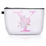 Flower & Letter Pattern Polyester Cosmetic Zipper Pouches