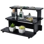 1 Bag 3-Tier Wood Display Riser Stands for Cosmetic