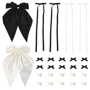 6 Styles Bowknot Polyester Hair Barrettes