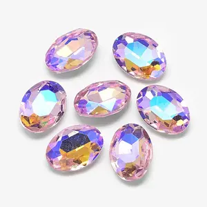 Pointed Back Glass Rhinestone Cabochons