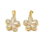 Brass Micro Pave Clear Cubic Zirconia Pendants
