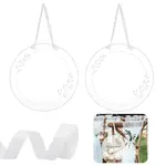 2Pcs Acrylic Clear Big Pendants