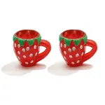 10Pcs Resin Strawberry Water Cup Miniature Ornaments