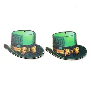 Saint Patrick's Day Single Face Printed Wood Pendants
