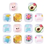14Pcs 7 Styles Transparent Resin Cabochons