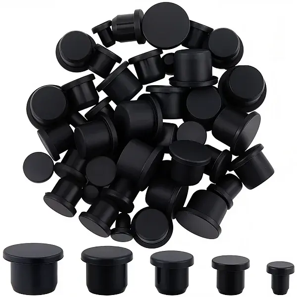 50Pcs 5 Styles Silicone Hole Plugs