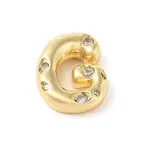 Brass Micro Pave Clear Cubic Zirconia Pendant