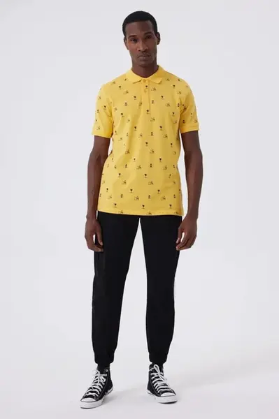 Lee Cooper Palm Men's Pique Polo Neck T-Shirt