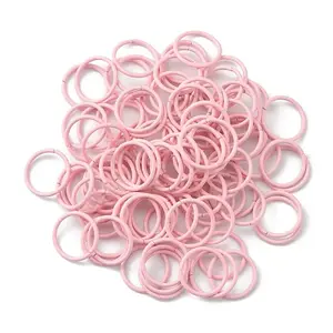 100Pcs Baking Paint Zinc Alloy Open Jump Rings