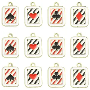 20Pcs 4 Style Alloy Enamel Pendants