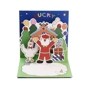 Square 3D Pop Up Paper Greeting Card