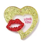 Valentine's Day Printed Opaque Acrylic Pendants