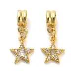 Rack Plating Brass Micro Pave Cubic Zirconia Charms