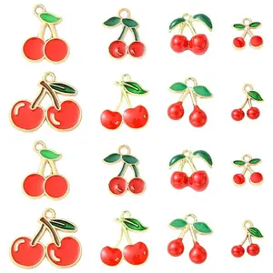 40Pcs 8 Styles Alloy Enamel Pendants