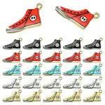 20Pcs 5 Colors Alloy Enamel Pendants