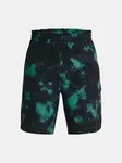 Zeleno-černé klučičí kraťasy Under Armour Project Rock Printed Wvn Short