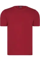 T8569 DEWBERRY BIKE COLLAR MEN'S T-SHIRT-PLAIN BURGUNDY