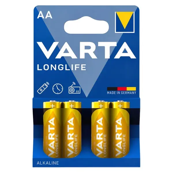 VARTA LONGLIFE alkalické batérie 4ks AA