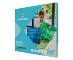 Cleverclixx Magnetická stavebnice - Big Plates Blue Green - 2 ks