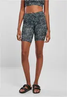 Dámské cyklošortky s kravatou a vysokým pasem černo/bílé