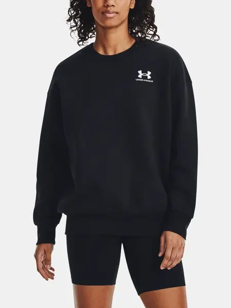Under Armour Mikina Essential Flc OS Crew-BLK - Dámské