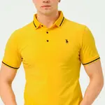 T8586 DEWBERRY MEN'S POLO NECK T-SHIRT-LIGHT YELLOW