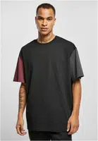 Organické oversized tričko Colorblock černé